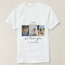 Lycklig Fars dag-Cute Photo Collage T-Shirt