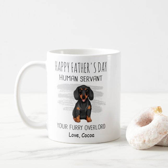 Lycklig Fars dag Dachshund pappa Kaffe Mugg (Med munk)