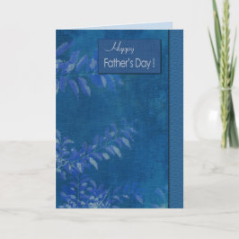 Lycklig Fars dag. Elegant Blue Löv Mönster Kort