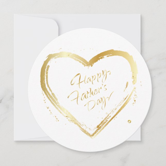 Lycklig Fars dag Elegant Guld Calligraphy Luxury Julkort (Framsida)