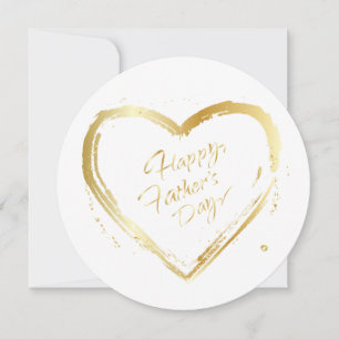 Lycklig Fars dag Elegant Guld Calligraphy Luxury Julkort