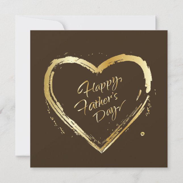 Lycklig Fars dag Elegant Guld Calligraphy Luxury Julkort (Framsida)