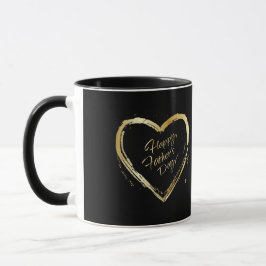 Lycklig Fars dag Elegant Guld Calligraphy Luxury Mugg