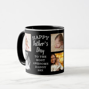 Lycklig Fars dag Fantastisk Pappa 8 Fotosvart Mugg