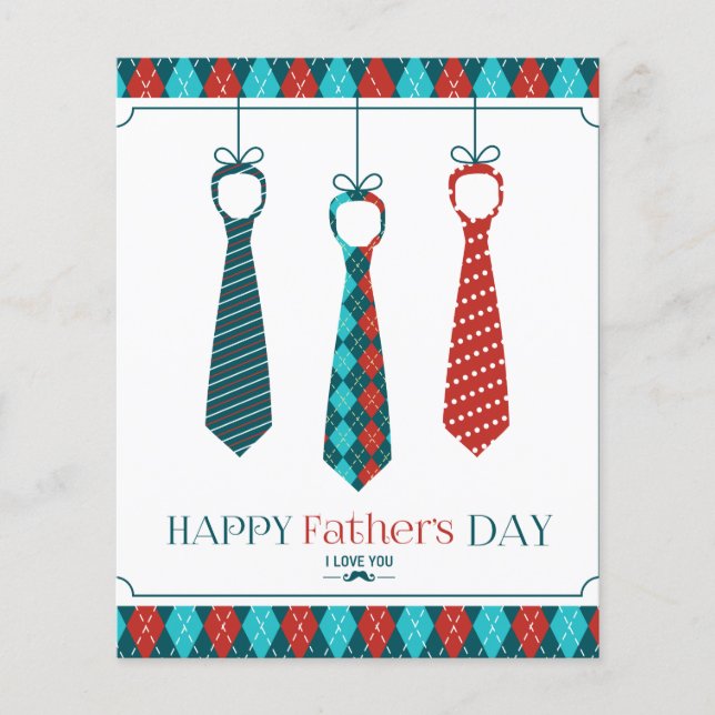 Lycklig Fars dag Flygblad (Framsidan)