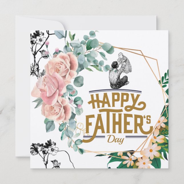 Lycklig Fars dag för min Pappa Tack Kort (Framsida)