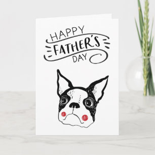 Lycklig fars dag för Terrier för hundpappa Kort