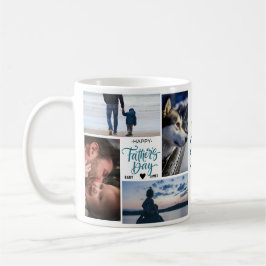 lycklig fars dag fotokollage kaffemugg