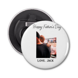 Lycklig fars dag fotomodern kärlek enkel far flasköppnare