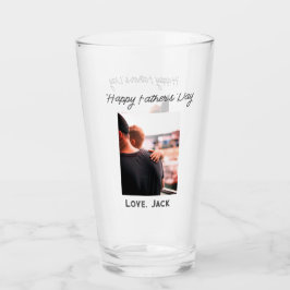 Lycklig fars dag fotomodern kärlek enkel far glaskopp