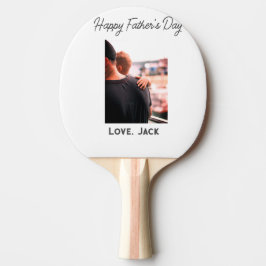 Lycklig fars dag fotomodern kärlek enkel far pingisracket