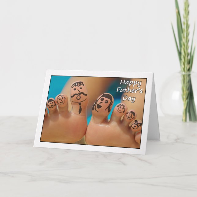 Lycklig Fars dag från alla oss, Toe-familjen Kort (Framsida)