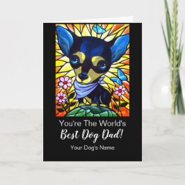 Lycklig Fars dag från Best Black Hund Chihuahua Kort