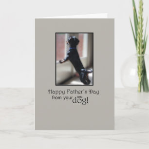 Lycklig Fars dag från din lilla Hund Kort
