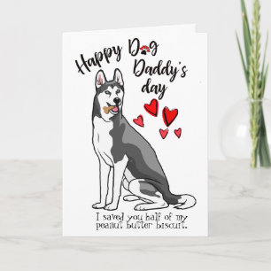 Lycklig Fars dag från er Siberian husky Hund Kort
