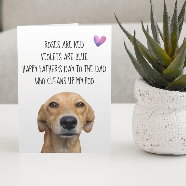 Lycklig Fars dag från Hund Cute Funny Card Kort (Skapare uppladdad)