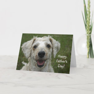 Lycklig fars dag från hunden kort