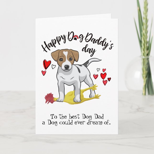 Lycklig Fars dag från Jack Russell Terrier Card Kort (Framsida)