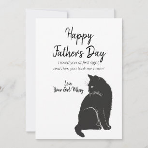 Lycklig Fars dag från katt Julkort