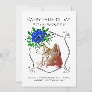 Lycklig Fars dag från Katt Julkort