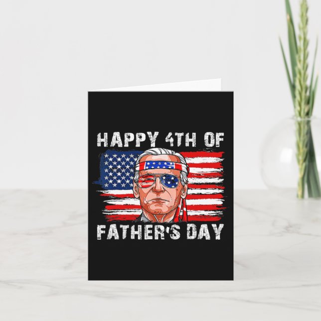 Lycklig Fars dag Funny Joe Biden Independence 4th Kort (Framsida)
