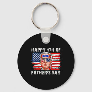 Lycklig Fars dag Funny Joe Biden Independence 4th Nyckelring