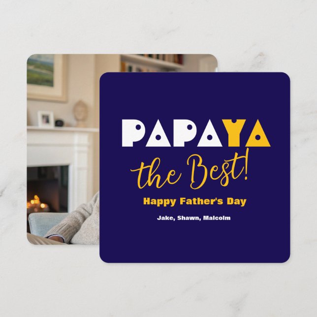 Lycklig Fars dag | Funny Offertblått och Gult (Fram/baksida)