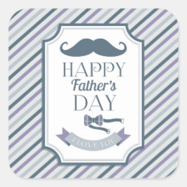 Lycklig Fars dag Fyrkantigt Klistermärke