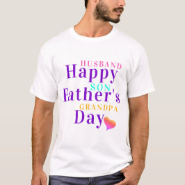 Lycklig Fars dag-gåva till Make, son och farfar T Shirt