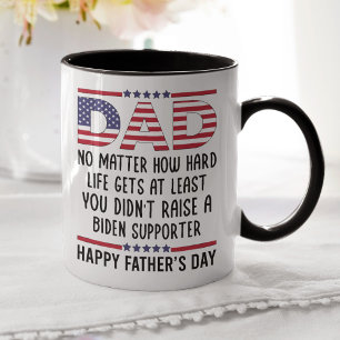Lycklig, Fars dag, gift för Pappa, flott trump Mugg