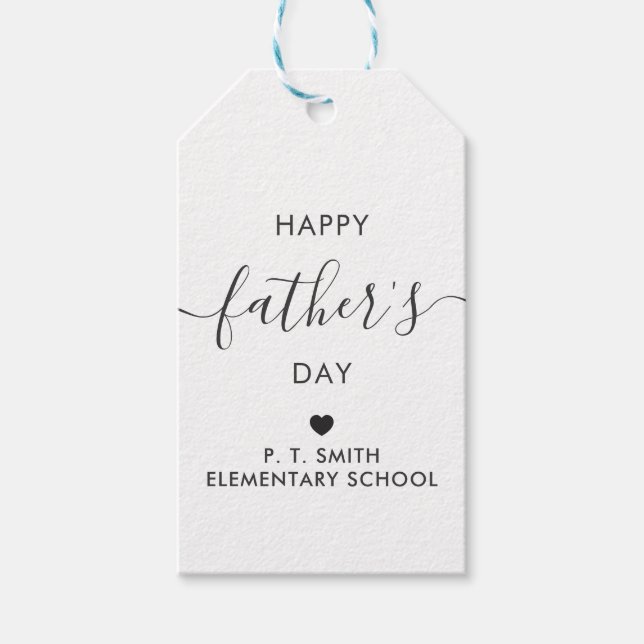 Lycklig Fars dag Gift Märkre, Pappa Märkre, Kraft  Presentetikett (Framsidan)