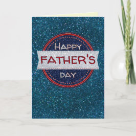 Lycklig Fars dag Glitter-kort Kort