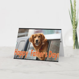 Lycklig Fars dag Golden Retriever-kort Kort