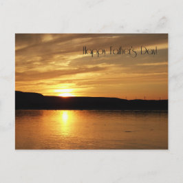 Lycklig Fars dag Golden Sunset Vykort