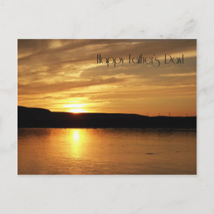 Lycklig Fars dag Golden Sunset Vykort