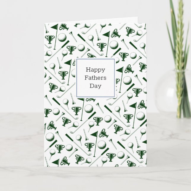 Lycklig Fars dag Golfing Add Eget Message Pappa Kort (Framsida)