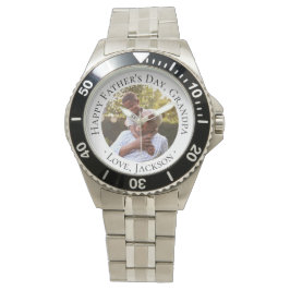 Lycklig Fars dag Grandpa Anpassningsbar Photo Gift Armbandsur