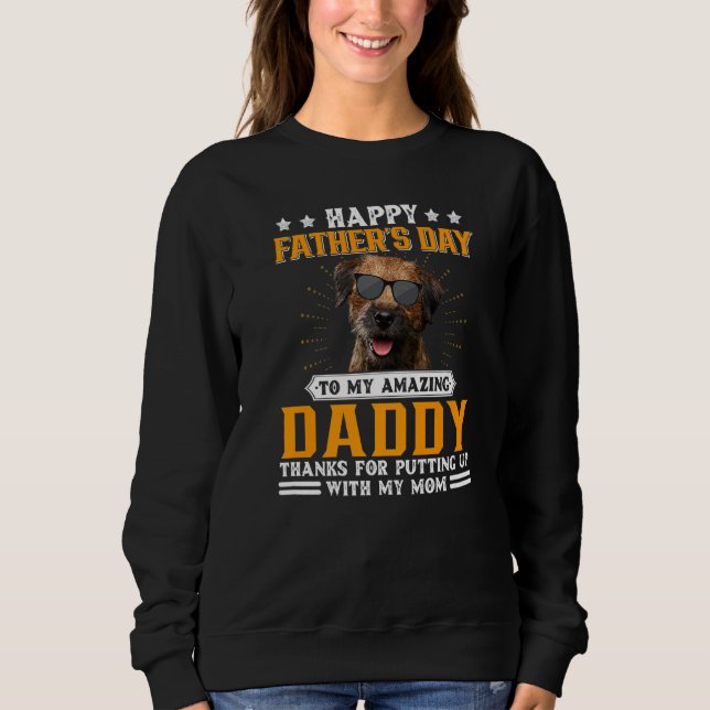 Lycklig Fars dag Gräns Terrier Hund För manar Papp T Shirt (Framsida)
