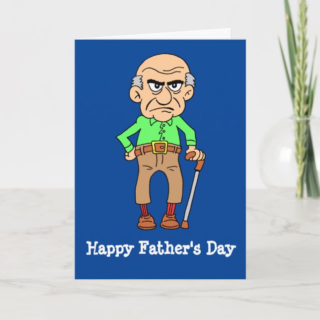 Lycklig Fars dag Grumpy Old Fart Kort (Framsida)