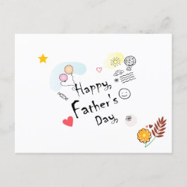 Lycklig Fars dag! Hand plockade Vykort