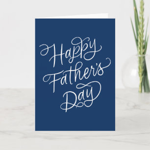 Lycklig Fars dag Handlettering Photo Anpassningsba Kort