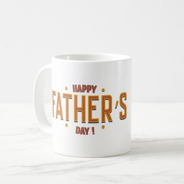 Lycklig Fars dag - Heartfilt Gift for the World" Kaffemugg (Framsida vänster)