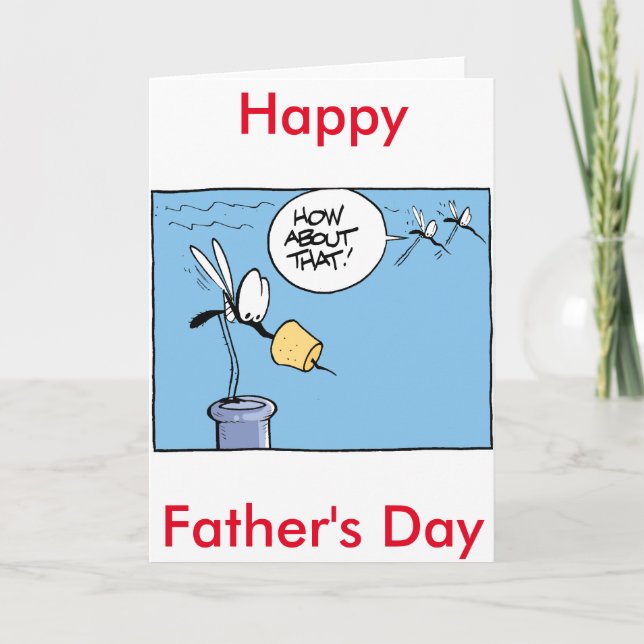 Lycklig Fars dag Humor-kort för Vin Kort (Framsida)
