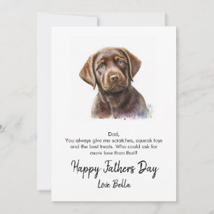 Lycklig Fars dag Hund Photo Julkort