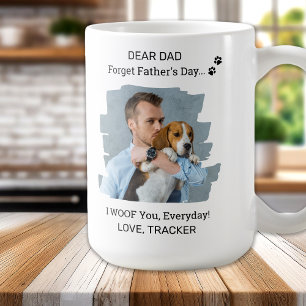 Lycklig Fars dag I Woof You Pet Photo Hund Pappa Kaffemugg