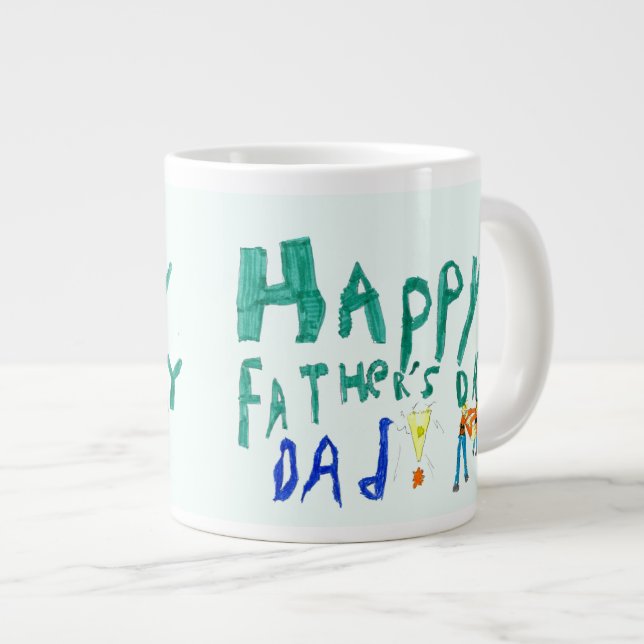 Lycklig Fars dag Jumbo Mugg av Janz Pappa (Framsida höger)