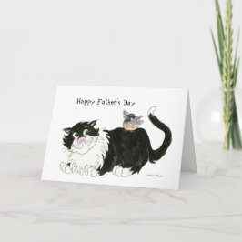 Lycklig Fars dag, kallaste katt Kort