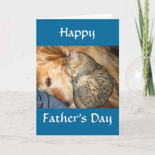 Lycklig Fars dag - Kat och Hund Kort