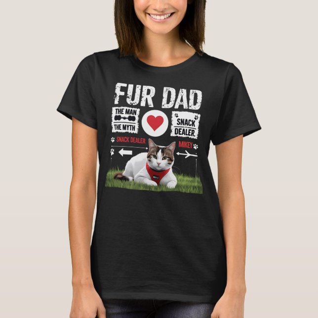 Lycklig Fars dag, Kat Pappa, I Kärlek mitt Pappa T Shirt (Framsida)