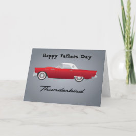 Lycklig Fars Dag Klassisk Thunderbird Bil Kort